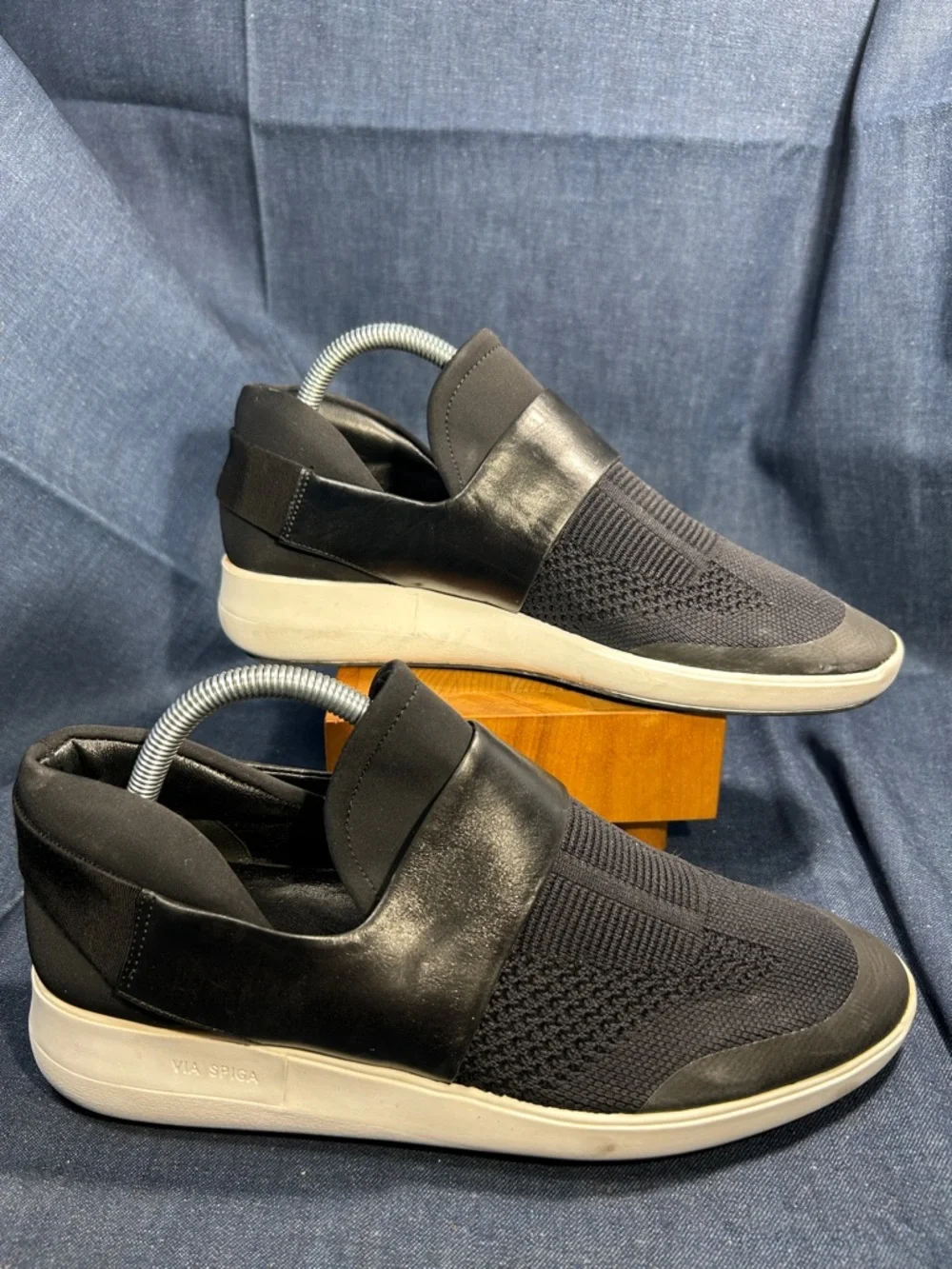 Via spiga leather slide in athletic shoes elegant 5